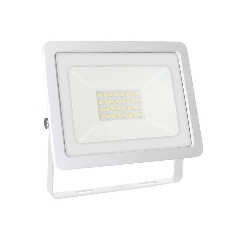 Spectrum® LED Fluter, Strahler, Scheinwerfer 30 Watt Gehäuse weiß Schutzklasse IP65 IK07 mit Alugehäuse 2800 Lumen 4000K neutralweiß