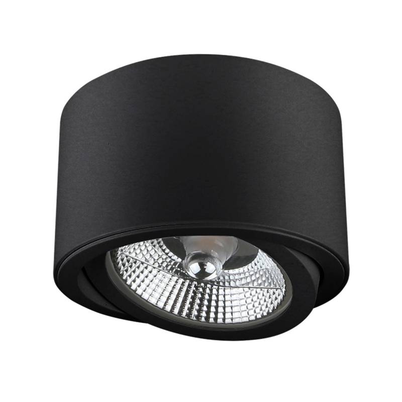 SpectrumLED® CHLOE AR111 LED Deckenleuchte / Deckenspot schwenkbar, rund, schwarz, einflammig 1x GU10 250V für Innen IP20