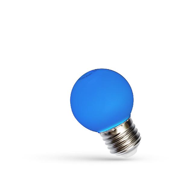 SpectrumLED® LED Glühbirne, Leuchtmittel E27 farbig froh 1W BLAU Winkel 270º Länge 70 mm