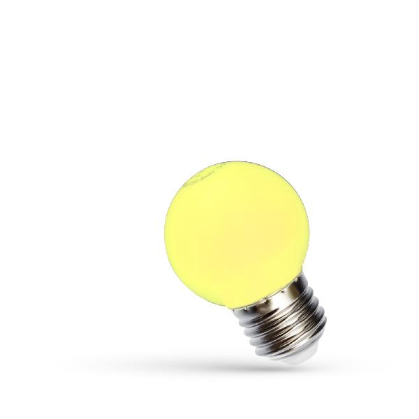 SpectrumLED® LED Glühbirne, Leuchtmittel E27 farbig froh 1W GELB Winkel 270º Länge 70 mm