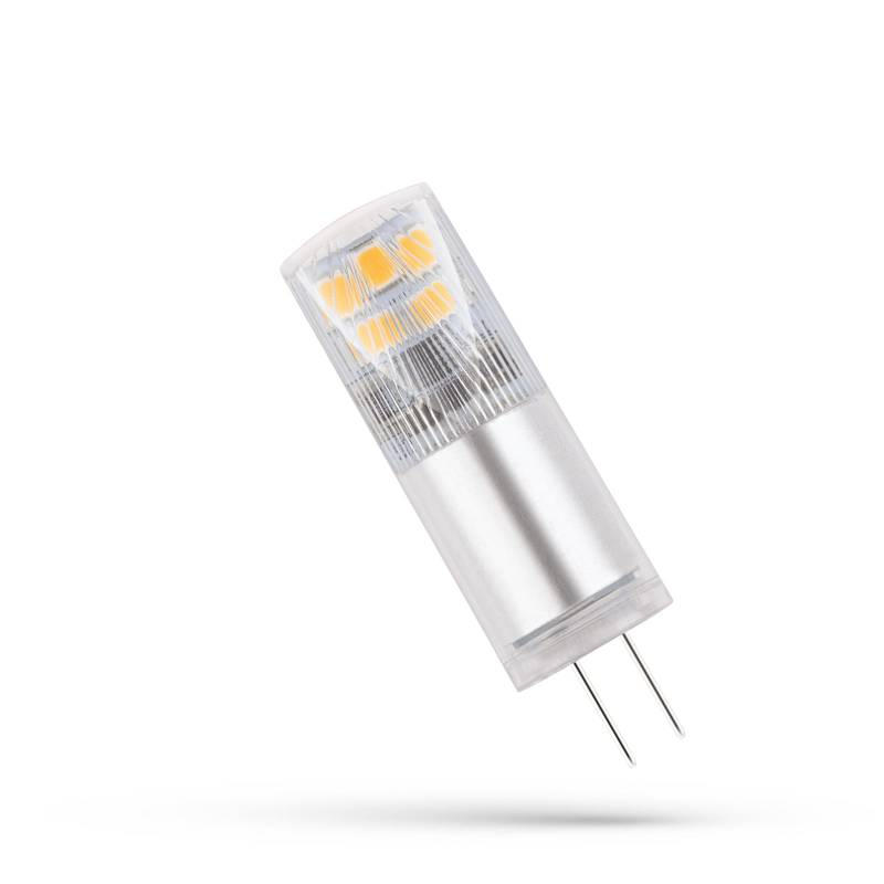 SpectrumLED® LED Leuchtmittel Premium Länge 45mm, Sockel G4, Winkel 270º, 2.5W = 25W, 12V AC+DC, 290 Lumen, 6000K kaltweiß