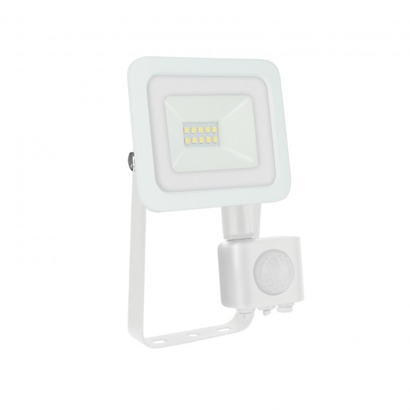 SpectrumLED® NOCTIS LUX 2 LED Fluter, Strahler, Scheinwerfer 10 Watt Gehäuse weiß Schutzklasse IP44 mit Alugehäuse 820 Lumen 4000K neutralweiß und Bewegungsmelder