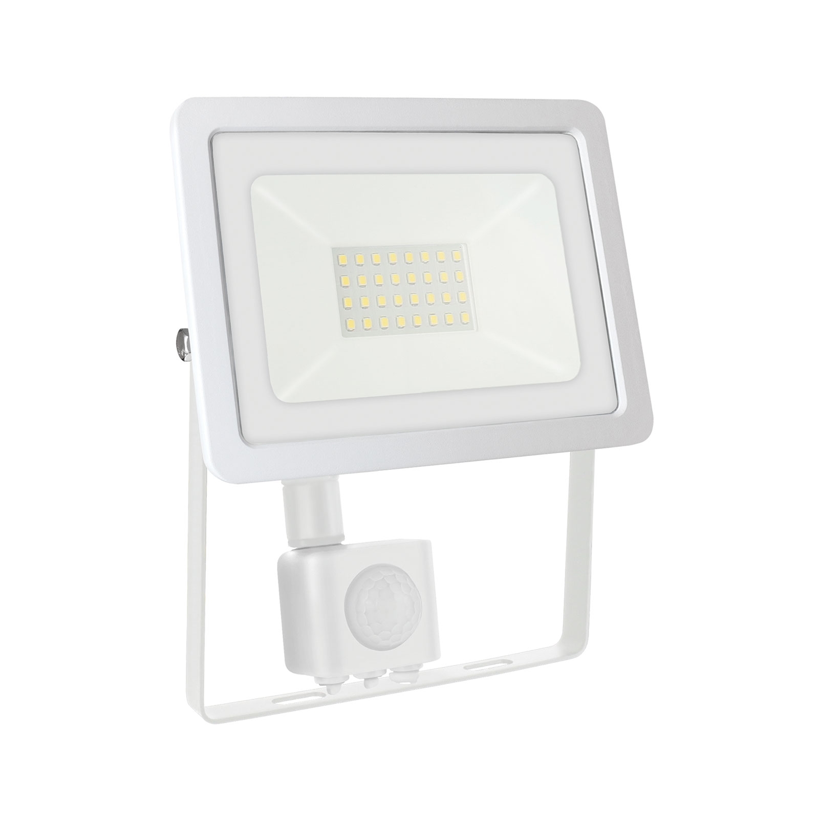 SpectrumLED® NOCTIS LUX2 LED Fluter, Srahler mit Bewegungsmelder 30 Watt Gehäuse weiß Schutzklasse IP65 für mit Alugehäuse 2600 Lumen 3000K warmweiß