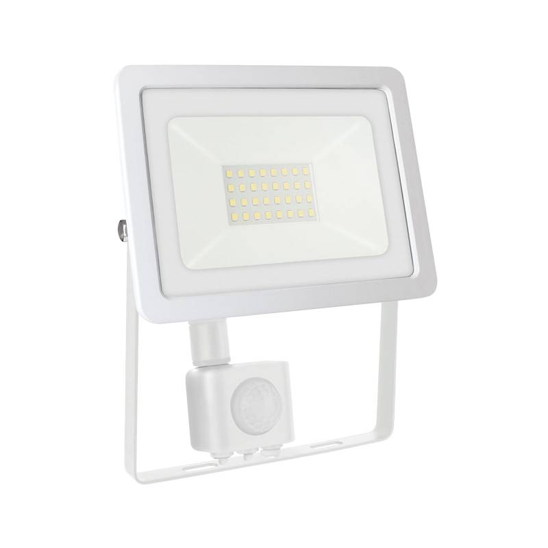 SpectrumLED® NOCTIS LUX2 LED Fluter, Srahler mit Bewegungsmelder 30 Watt Gehäuse weiß Schutzklasse IP65 für mit Alugehäuse 2600 Lumen 3000K warmweiß