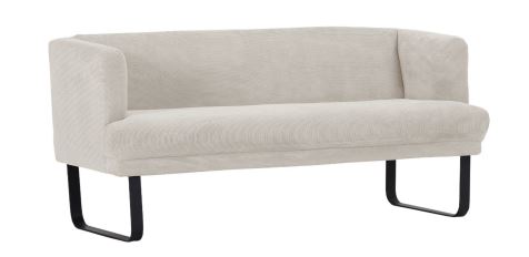 Speisesofa 2-sitzig  ca.B170 H83 T70 cm in Stoff 336/15 Cord creme