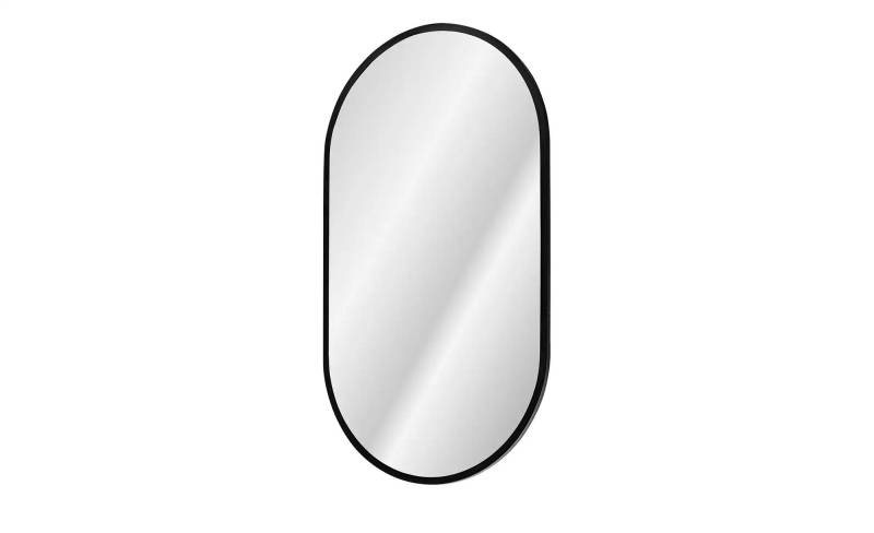 Spiegel  Springesee ¦ schwarz ¦ Aluminium,Glas ¦ Maße (cm): B: 50 H: 90 T: 2.0 Badzubehör - Höffner