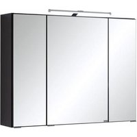 Spiegelschrank 80 inkl LED Beleuchtung Cardiff von Held Möbel Graphit