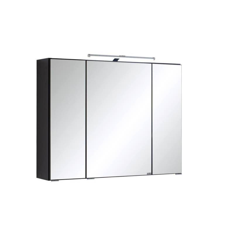 Spiegelschrank Cardiff 3-türig ca. 80x64 cm Graphitfarben