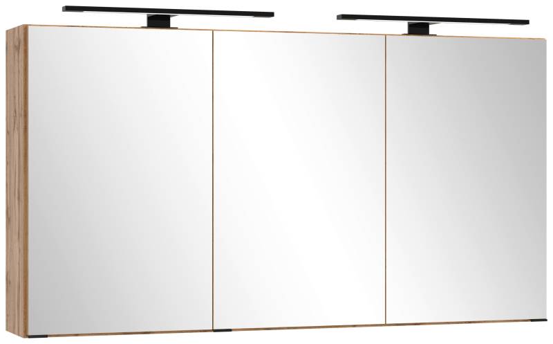Spiegelschrank Chester mit LED ca. 120x64 cm Eiche Wotan
