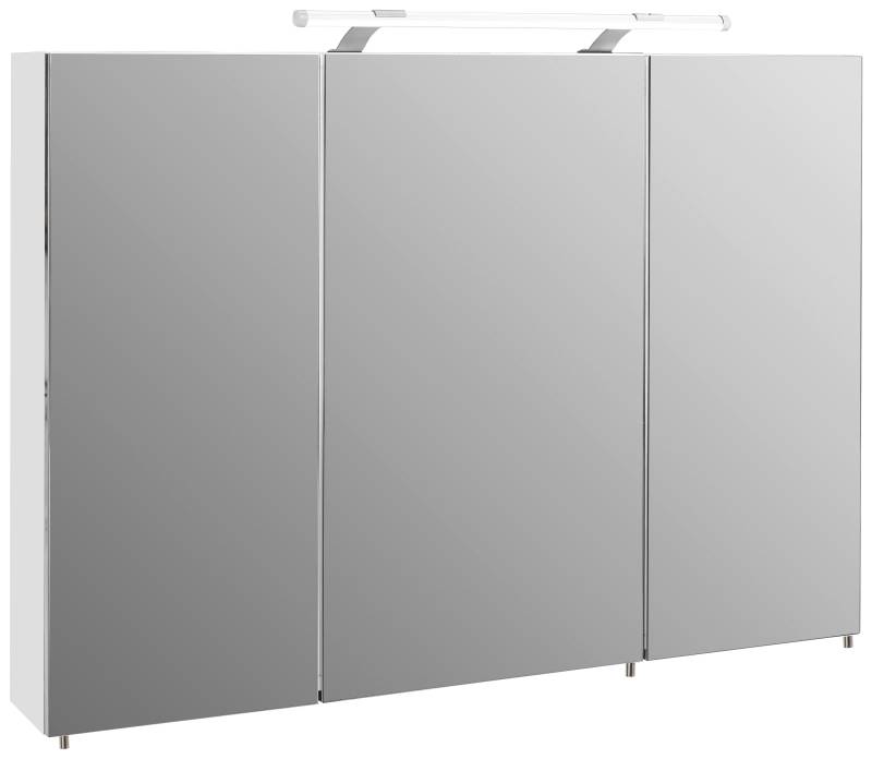 Spiegelschrank Dorina mit LED 3-türig ca. 100x76 cm Weiß Spiegelschrank Dorina mit LED 3-türig ca. 100x76 cm Weiß