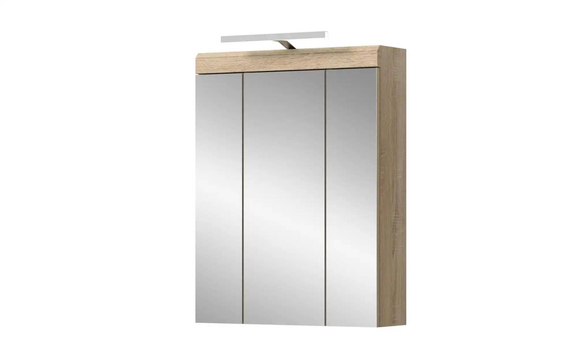 Spiegelschrank SCHLOONSEE  Breite 60cm  inkl. Beleuchtung  3 Spiegeltüren  9 Fächer in verschiedenen Farben erhältlich  Badmöbel  Spiegel  Badschrank  Bad  Schloonsee ¦ verspiegelt ¦ Maße (cm): B: 60 H: 191 Schränke > Badschränke > Spiegelschränke -...