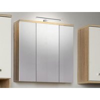 Spiegelschrank Veris inkl. weißer LED-Beleuchtung Weiß/Sonoma Eiche