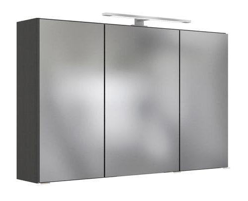 Spiegelschrank Arezzo mit LED 3-türig ca. 120x64 cm Grau Spiegelschrank Arezzo mit LED 3-türig ca. 120x64 cm Grau