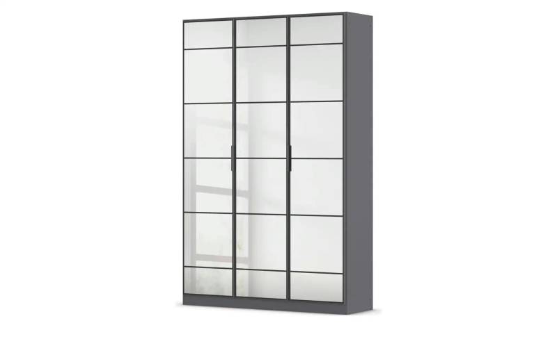 Spiegelschrank mit Einlegeböden  ¦ grau ¦ Maße (cm): B: 136 H: 210 Schränke > Kleiderschränke > Drehtürenschränke - Möbel Kraft