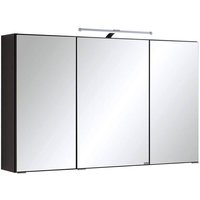 Spiegelschrank mit LED-Beleuchtung 3-trg, COMO-03, grau, B x H x T ca.: 100 x 64 x 20cm