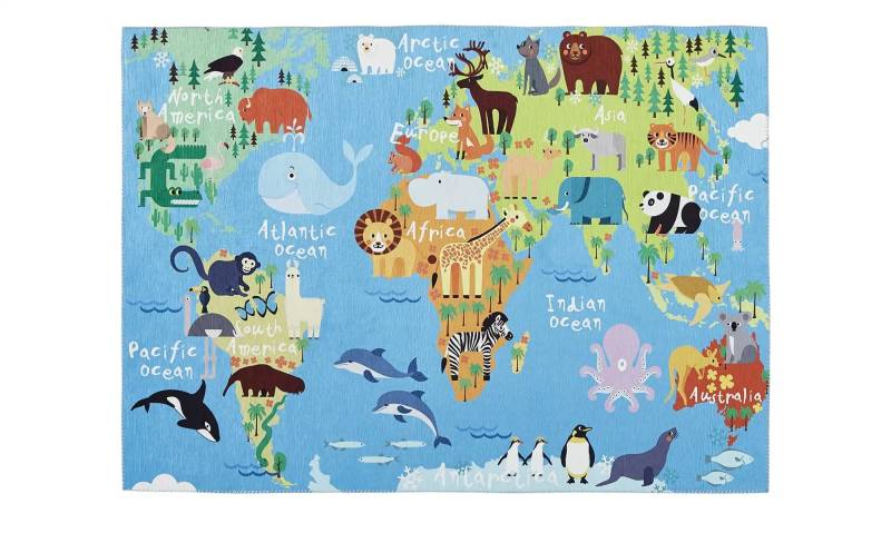 Spielteppich   WORLD MAP ¦ mehrfarbig ¦ Synthetische Fasern ¦ Maße (cm): B: 80 H: 0,5 Geschenkideen > Geschenke für Kinder - Möbel Kraft