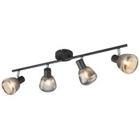 Spot 4x E14 Matt / Glas Chrom bedampft 1 Stück Metall / Glas Schwarz