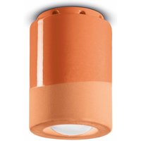 Spot Lampe Decke Keramik E14 D: 8,5 cm Aufputz Orange Spot Lampe Decke Keramik E14 D: 8,5 cm Aufputz Orange von Ferroluce