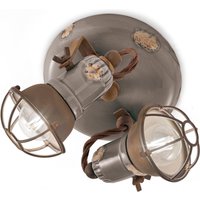 Spot Lampe Metall Keramik verstellbar E14 2-flammig von Ferroluce