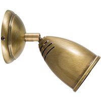 Spot Lampe Wand E27 Messing in Bronze hell glänzend von Ghidini Giovanni Battista