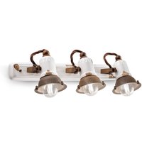 Spot Lampe Wand Metall Keramik E14 verstellbar LIVIA von Ferroluce