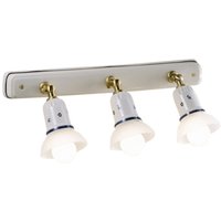 Spot Lampe Wand Metall Keramik E14 verstellbar Landhaus von Ferroluce