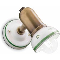 Spot Lampe Wand Metall Keramik verstellbar E14 Landhaus von Ferroluce