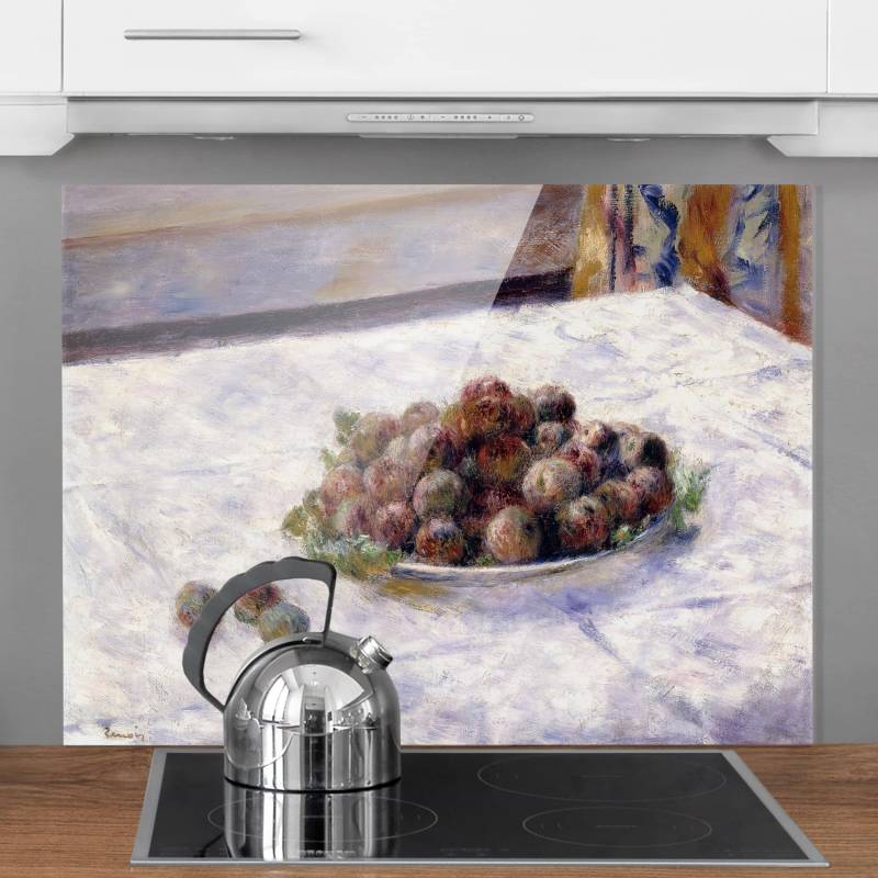 Spritzschutz Auguste Renoir - Teller mit Pflaumen