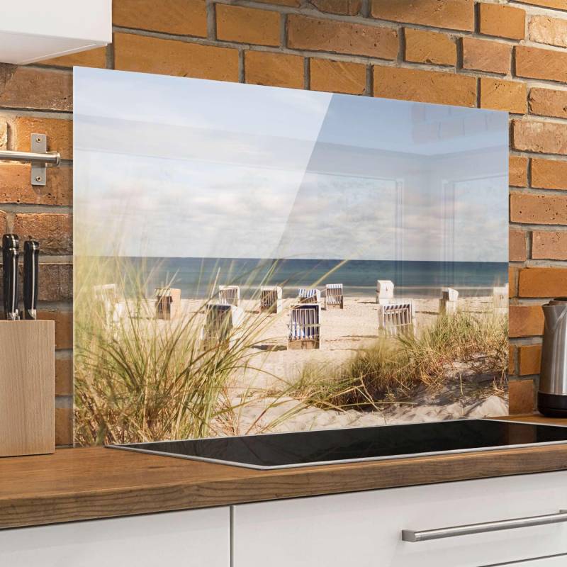 Spritzschutz Ostsee und Strandkörbe
