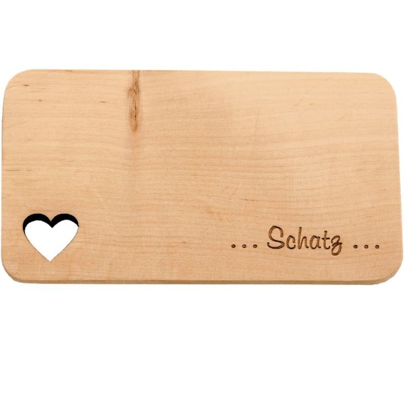 Spruchreif - Frühstücksbrettchen - Schatz - Buchenholz