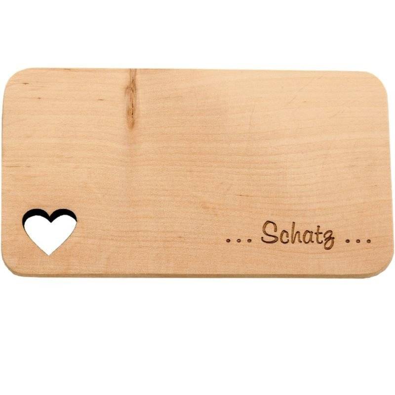 Spruchreif - Frühstücksbrettchen - Schatz - Buchenholz