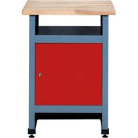 Beistelltisch für Werkbank mit Tür + Ablage, BxT 600 x 600 mm, rot Beistelltisch für Werkbank mit Tür + Ablage, BxT 600 x 600 mm, rot von Jungheinrich PROFISHOP
