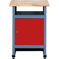 Beistelltisch für Werkbank mit Tür + Ablage, BxT 600 x 600 mm, rot von Jungheinrich PROFISHOP