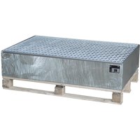 Bauer® Paletten-Aufsatzwanne, HxBxT 260 x 800 x 1.200 mm, inkl. Gitterrost, feuerverzinkt von Bauer®