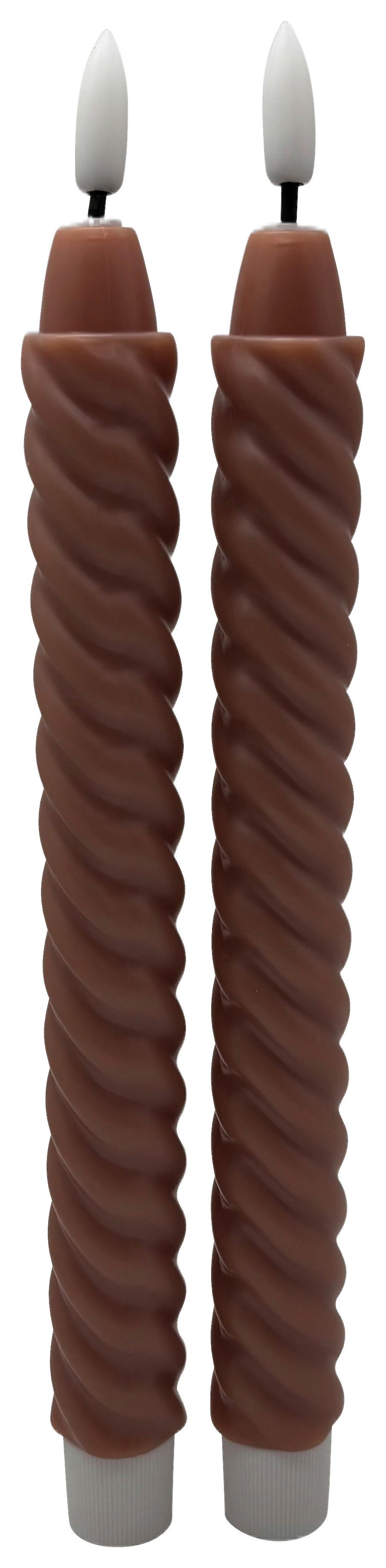 Stabkerze Twist Altrosa, 2er Set Stabkerze Twist Altrosa, 2er Set