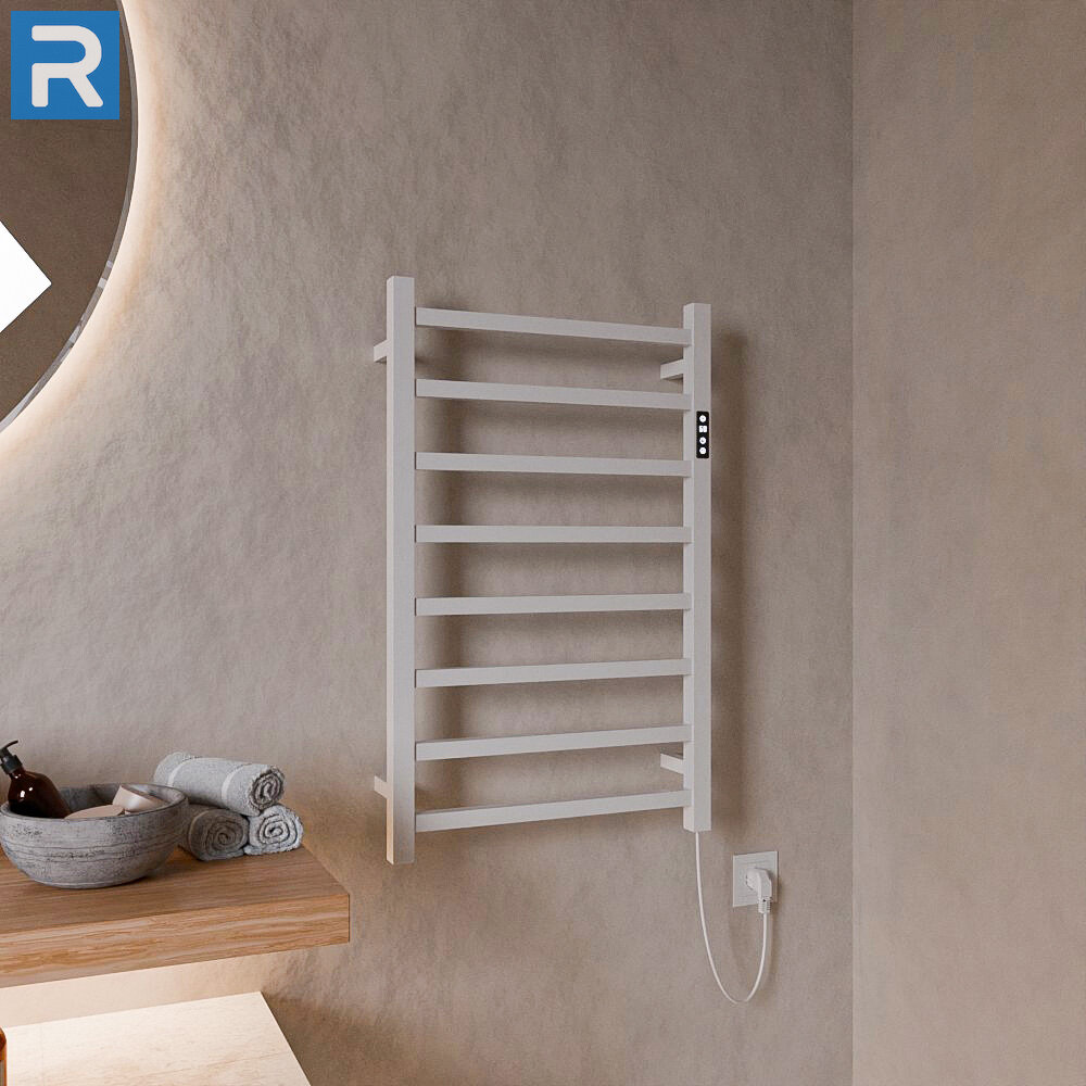 Standard Trockenheizkörper Badheizkörper elektrisch eckige Rohre weiss glänzend 50 x 80 cm Standard Trockenheizkörper Badheizkörper elektrisch eckige Rohre weiss glänzend 50 x 80 cm