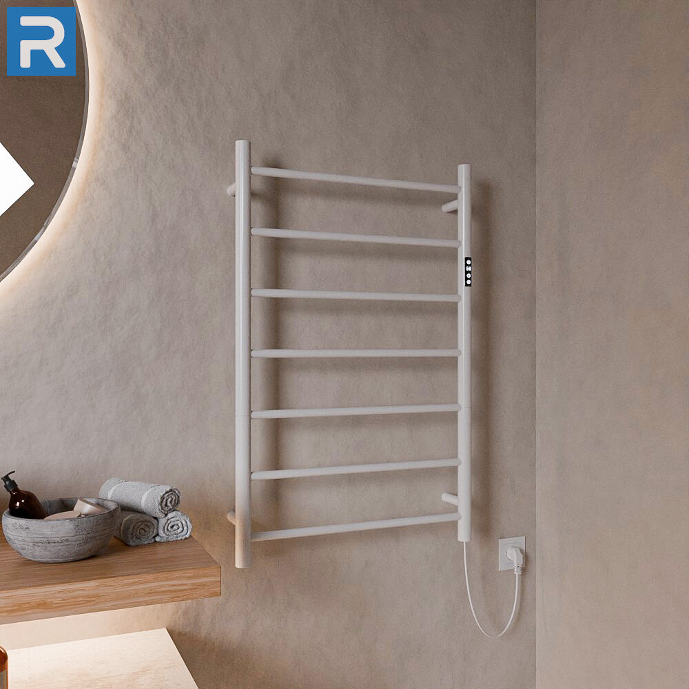 Standard Trockenheizkörper Badheizkörper elektrisch runde Rohre weiss glänzend 60 x 100 cm Standard Trockenheizkörper Badheizkörper elektrisch runde Rohre weiss glänzend 60 x 100 cm
