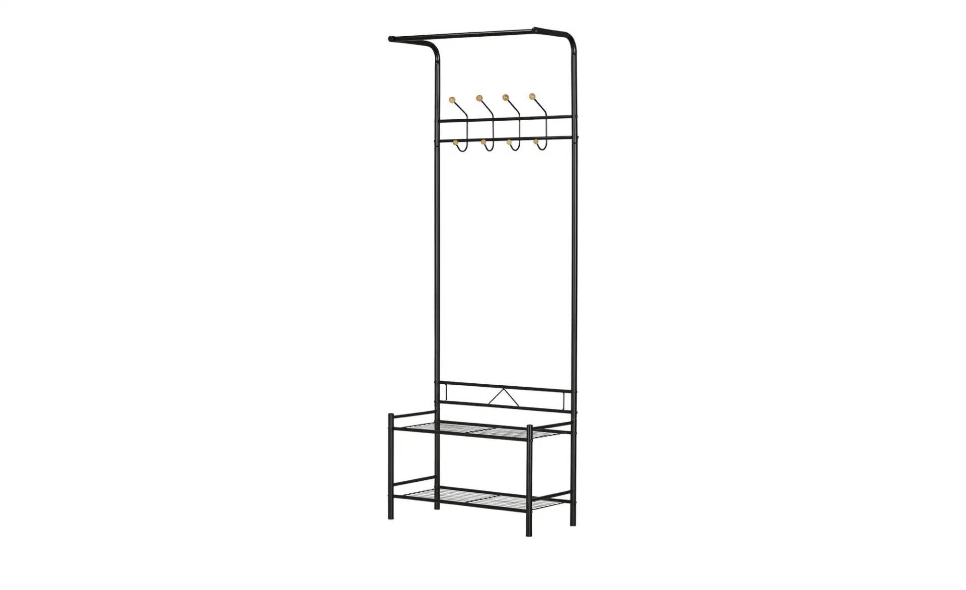 Standgarderobe   ¦ schwarz ¦ Maße (cm): B: 64 H: 177 T: 30.0 Garderoben & Kleiderstangen > Garderoben - Möbel Kraft