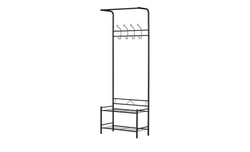 Standgarderobe   ¦ schwarz ¦ Maße (cm): B: 64 H: 177 T: 30.0 Garderoben & Kleiderstangen > Garderoben - Möbel Kraft