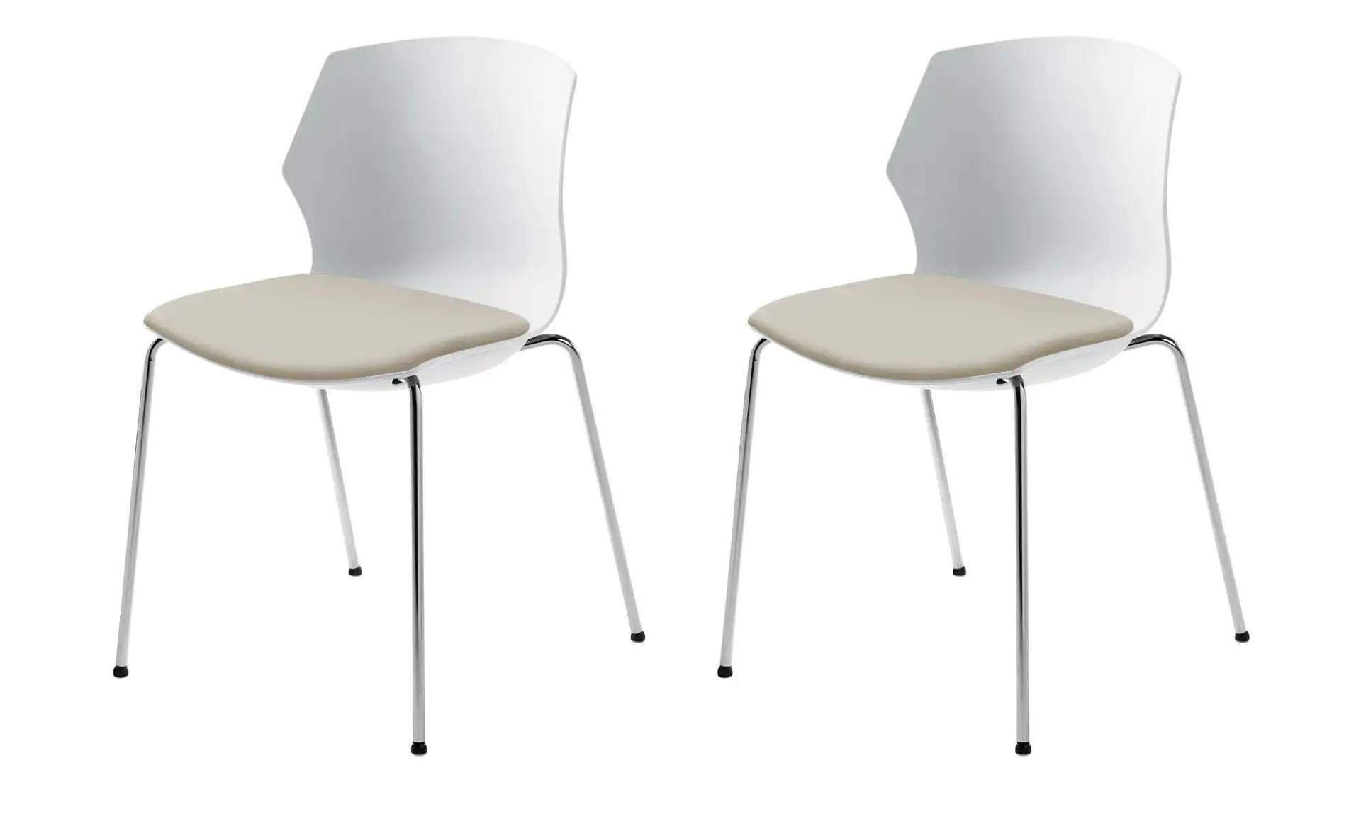 Stapelstuhl  2er Set MyPrimo ¦ beige ¦ Maße (cm): B: 51 H: 80,5 T: 53.0 Stühle > Küchenstühle > Küchenstühle ohne Armlehnen - Höffner