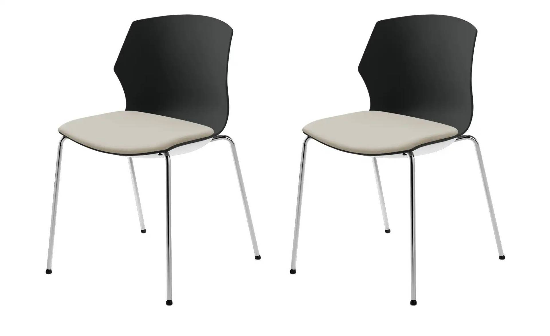 Stapelstuhl  2er Set MyPrimo ¦ beige ¦ Maße (cm): B: 51 H: 80,5 T: 53.0 Stühle > Küchenstühle > Küchenstühle ohne Armlehnen - Höffner