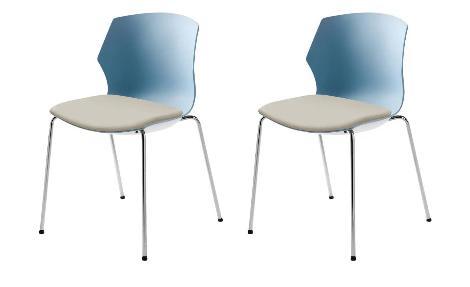 Stapelstuhl  2er Set MyPrimo ¦ beige ¦ Maße (cm): B: 51 H: 80,5 T: 53.0 Stühle > Küchenstühle > Küchenstühle ohne Armlehnen - Höffner