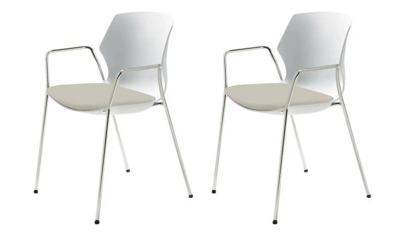 Stapelstuhl  2er Set MyPrimo ¦ beige ¦ Maße (cm): B: 55 H: 80,5 T: 53.0 Stühle > Küchenstühle > Küchenstühle mit Armlehnen - Höffner