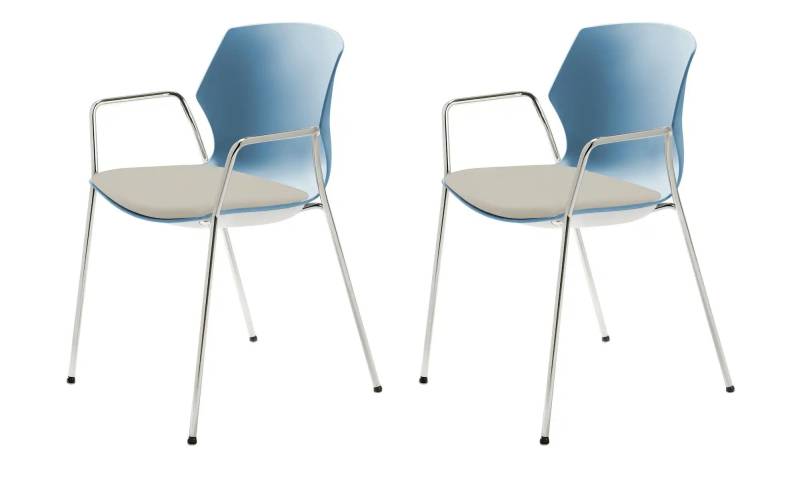 Stapelstuhl  2er Set MyPrimo ¦ beige ¦ Maße (cm): B: 55 H: 80,5 T: 53.0 Stühle > Küchenstühle > Küchenstühle mit Armlehnen - Höffner