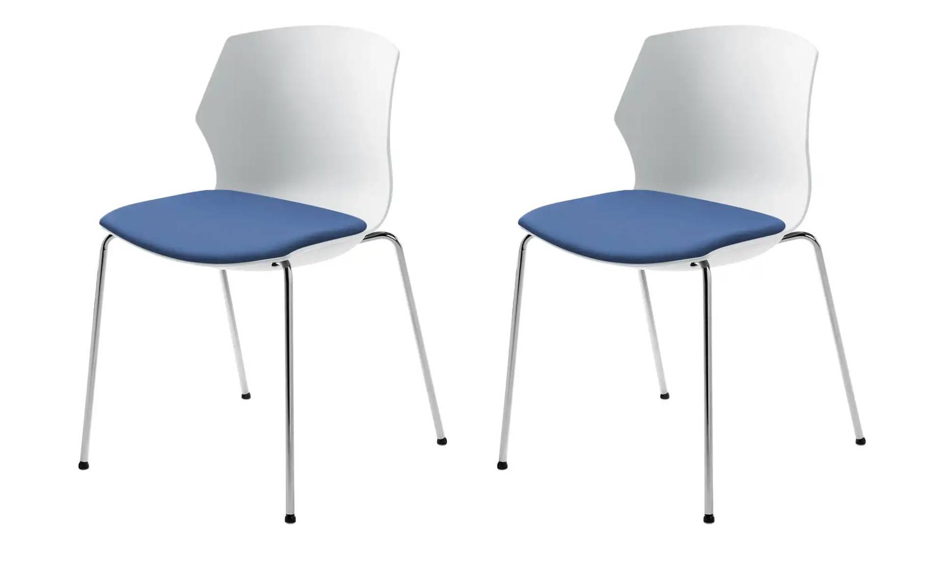 Stapelstuhl  2er Set MyPrimo ¦ blau ¦ Maße (cm): B: 51 H: 80,5 T: 53.0 Stühle > Küchenstühle > Küchenstühle ohne Armlehnen - Höffner