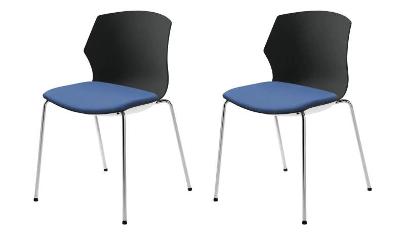 Stapelstuhl  2er Set MyPrimo ¦ blau ¦ Maße (cm): B: 51 H: 80,5 T: 53.0 Stühle > Küchenstühle > Küchenstühle ohne Armlehnen - Höffner