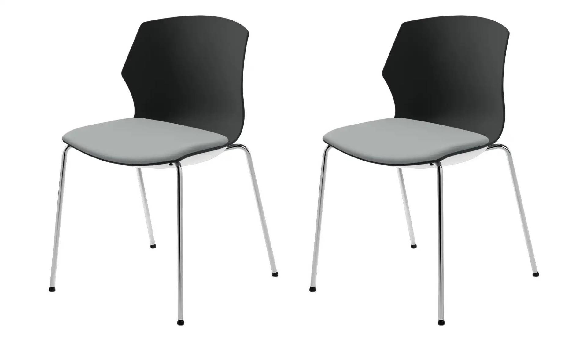 Stapelstuhl  2er Set MyPrimo ¦ grau ¦ Maße (cm): B: 51 H: 80,5 T: 53.0 Stühle > Küchenstühle > Küchenstühle ohne Armlehnen - Höffner