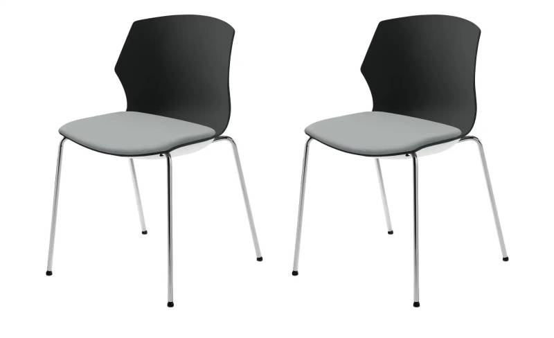 Stapelstuhl  2er Set MyPrimo ¦ grau ¦ Maße (cm): B: 51 H: 80,5 T: 53.0 Stühle > Küchenstühle > Küchenstühle ohne Armlehnen - Höffner