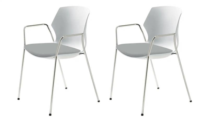 Stapelstuhl  2er Set MyPrimo ¦ grau ¦ Maße (cm): B: 55 H: 80,5 T: 53.0 Stühle > Küchenstühle > Küchenstühle mit Armlehnen - Höffner