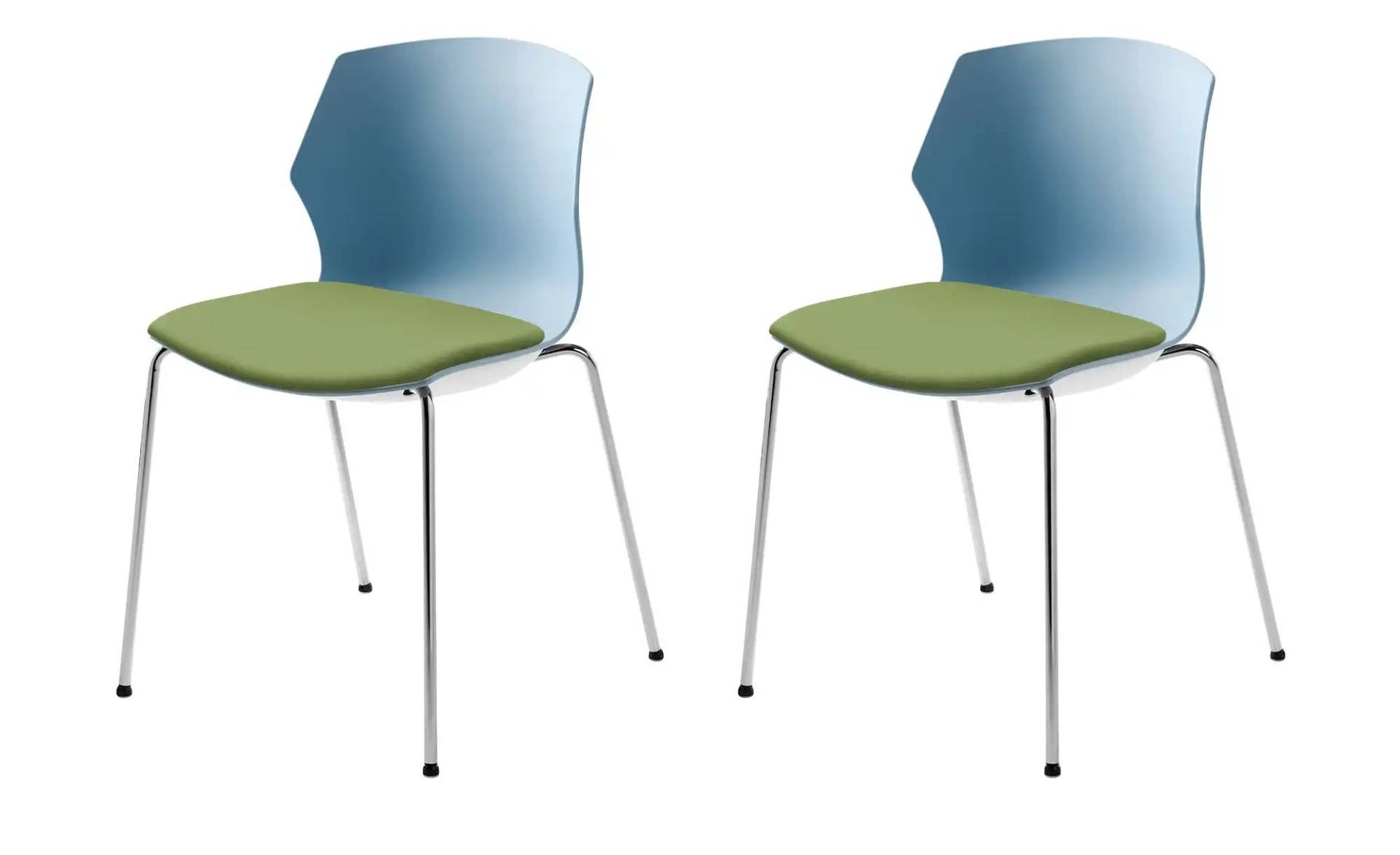 Stapelstuhl  2er Set MyPrimo ¦ grün ¦ Maße (cm): B: 51 H: 80,5 T: 53.0 Stühle > Küchenstühle > Küchenstühle ohne Armlehnen - Höffner